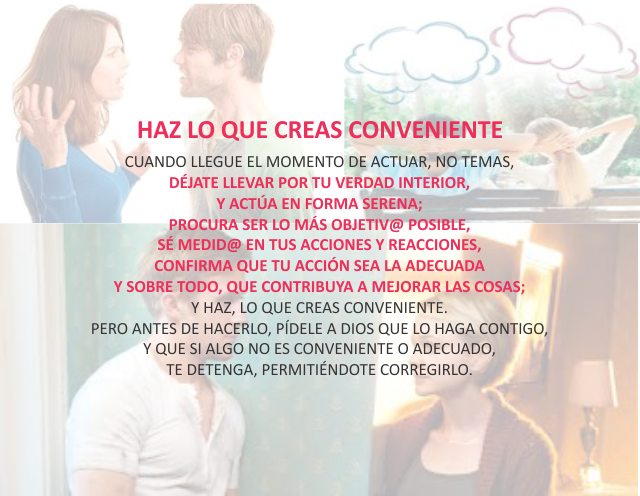 Haz lo que creas conveniente